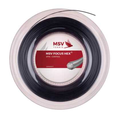 200m reel of MSV Focus Hex string in black colour.