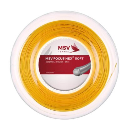200m reel of MSV Focus Hex Soft string in yellow colour.