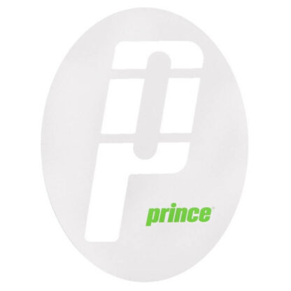 Prince logo tennis racquet stencil.