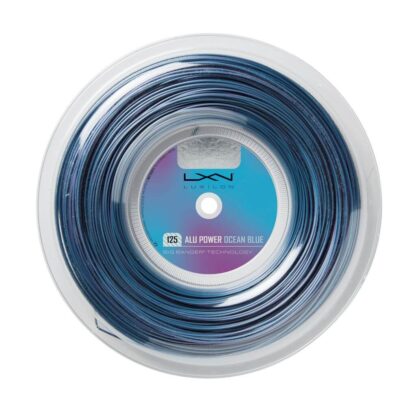 Reel of Luxilon Alu Power Ocean Blue 125 string in Ocean Blue colour.