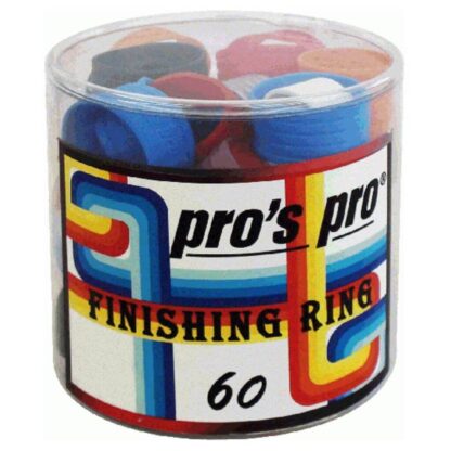Box of rubber finishing rings for tennis. Various colours. Finishing rings from Pro's Pro.
