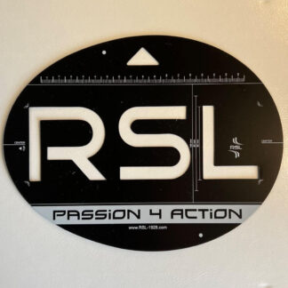 Stencil for badminton and squash. RSL logo.