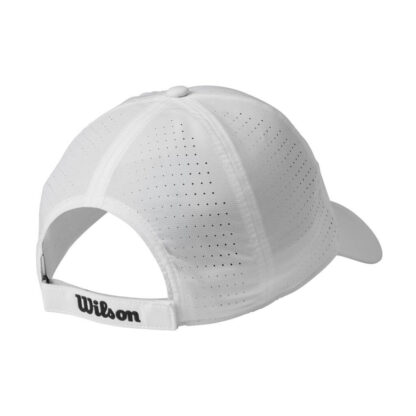 Wilson cap seen from behind with Wilson in black writing on the strap