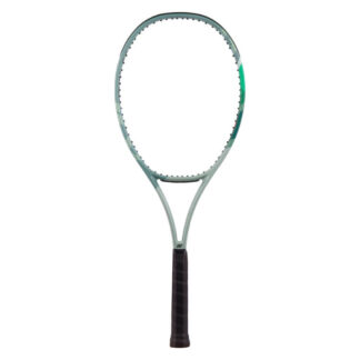 Olive green tennis racquet from Yonex. With details in different shades of green. Black grip. Yonex Percept 100 Olive Green.