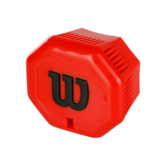 Wilson Butt Cap for tennis racquets. Red with black "W" for Wilson