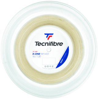 200m reel of Tecnifibre X-One Biphase 130 string in natural colour.