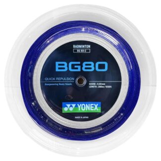 200m Reel of royal blue badminton string. Yonex BG80 badminton string.