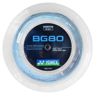 200m Reel of sky blue badminton string. Yonex BG80 badminton string.