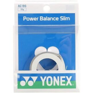 Small package og silver coloured weight tape for badminton and tennis. Yonex Power Balance Slim 10 grams.