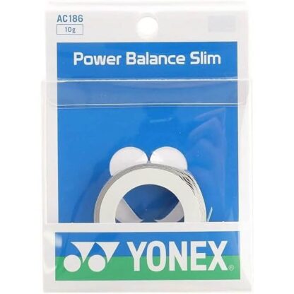 Small package og silver coloured weight tape for badminton and tennis. Yonex Power Balance Slim 10 grams.