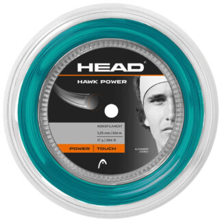 200m reel of HEAD Hawk Power 1.25 mm string in Petroleum colour.