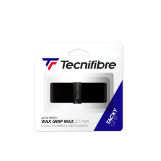 Pack of single Tecnifibre Wax Grip Max Replacement grip in black.