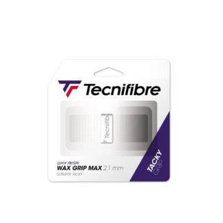 Pack of single Tecnifibre Wax Grip Max Replacement grip in white.