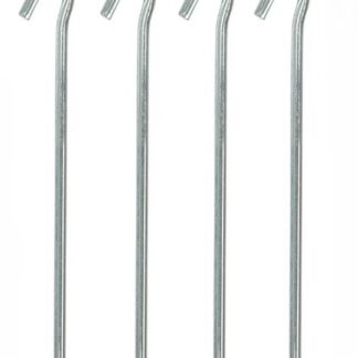 Four solid pegs in color Silver.