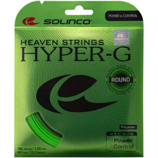 Set of Solinco Hyper-G Round 125 string in Neon Green colour.