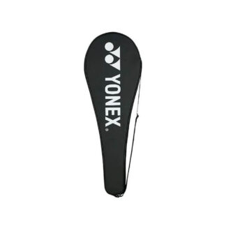 Black full cover for badminton racquets, with Yonex in white writing on. Yonex Badminton racquet Cover.