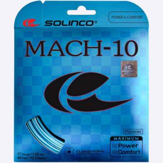 Set of Solinco Mach-10 120 string in blue colour.