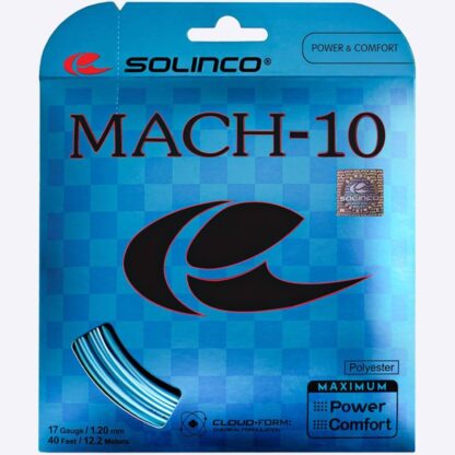 Set of Solinco Mach-10 120 string in blue colour.