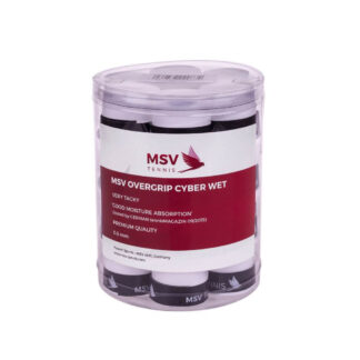 Box of 24 white MSV Cyber Wet Overgrips.