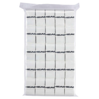 Bag of 50 HEAD Prime Tour grips in white.