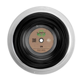 200m reel of Luxilon Eco Spin 125 string in black colour.