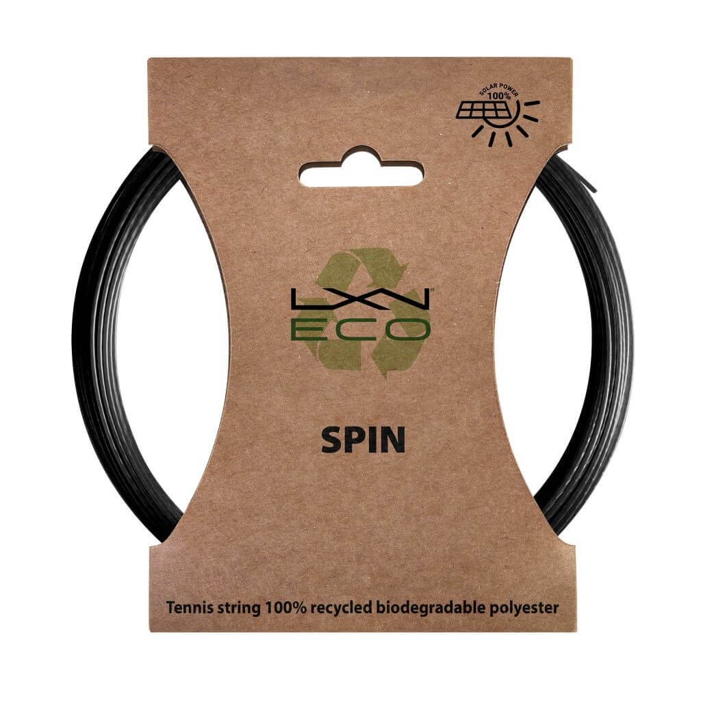 Set of Luxilon Eco Spin 125 string in black colour.