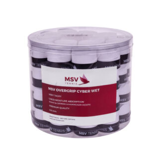 Box of 60 white MSV Cyber Wet Overgrips.