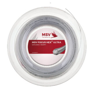 200m reel of MSV Focus Hex Ultra string in white colour.