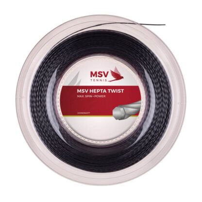 200m reel of MSV Hepta Twist string in anthracite colour.