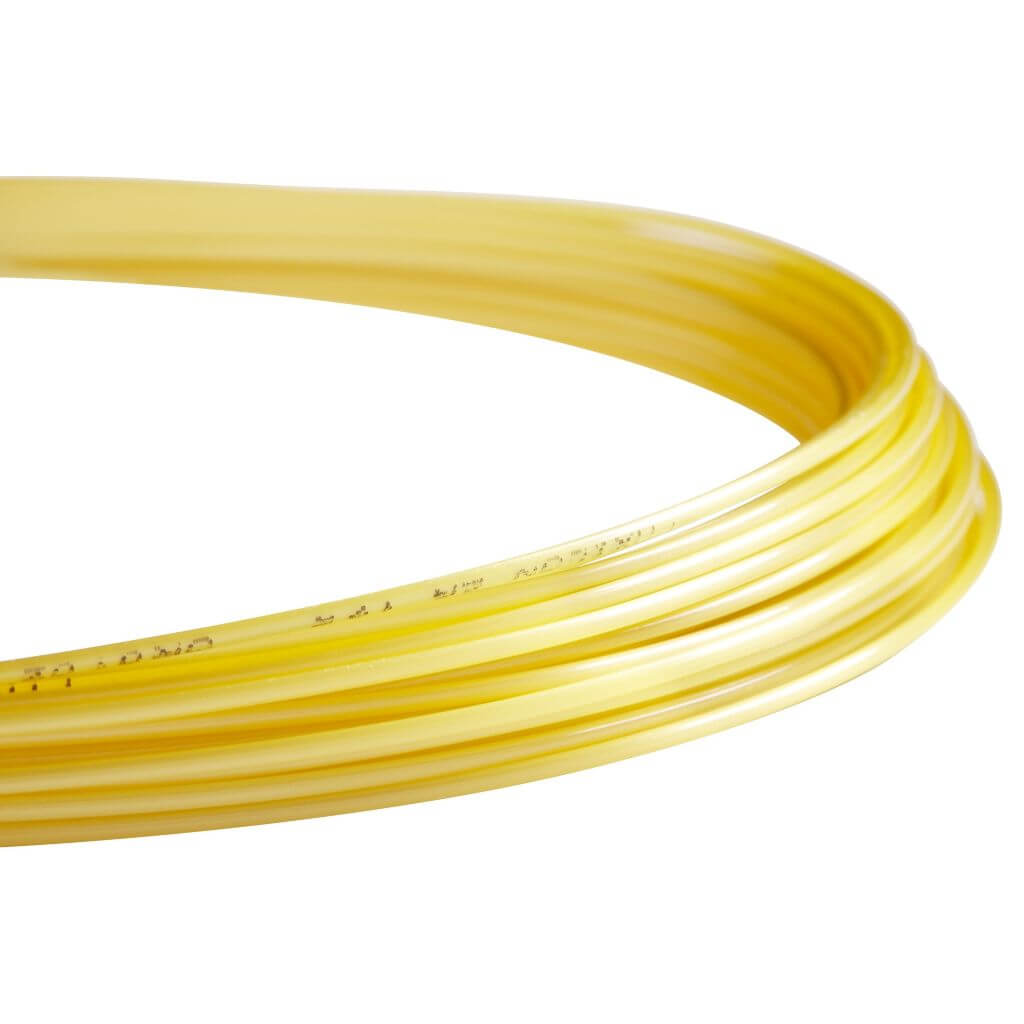 Set of Luxilon 4G Soft 125 string in Gold colour.