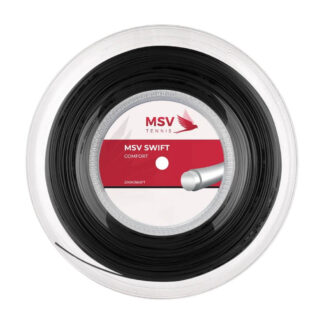 200m reel of MSV Swift string in black colour.