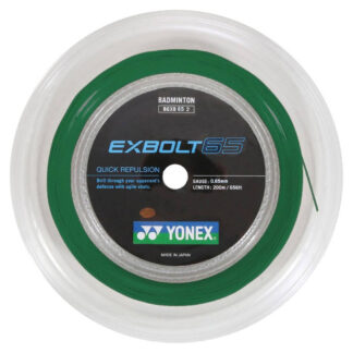 200m Reel of green badminton string. Yonex Exbolt 65 badminton string.