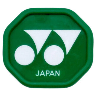 Green butt cap with white Yonex logo. Japan in small white writing underneath Yonex logo. Yonex butt cap for badminton racquets.